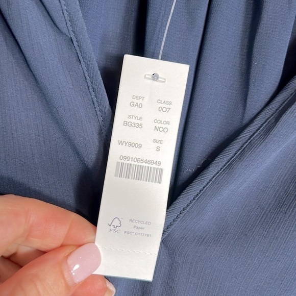 J. Crew Flutter Cuff Chiffon Peasant Top size S NWT - Picture 6 of 7